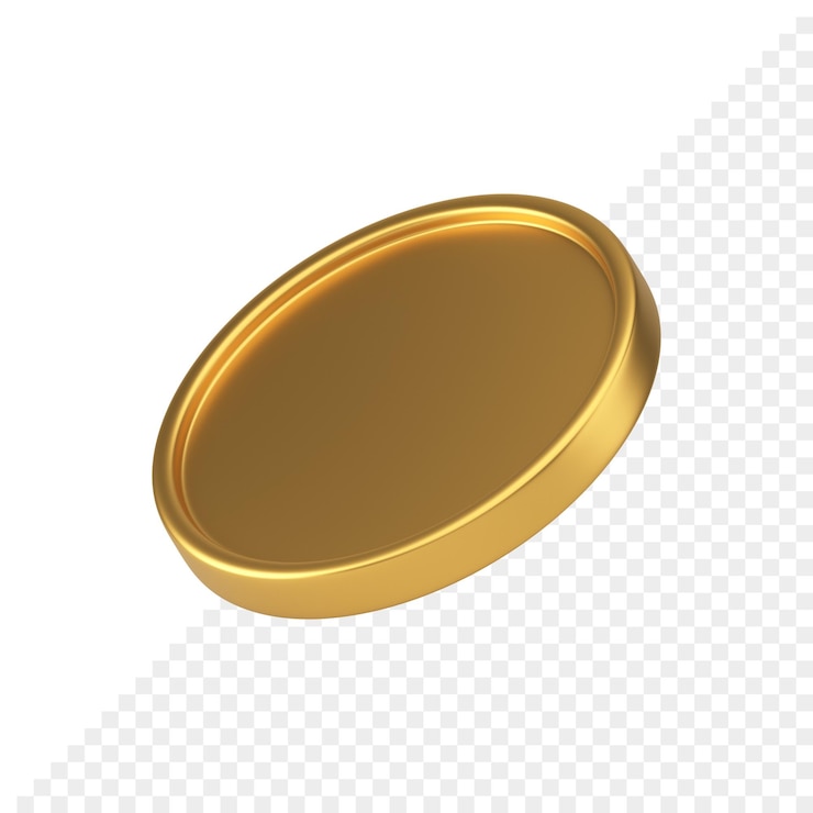PSD moneda voladora moneda de oro dinero en efectivo salario inversión jackpot medalla insignia premium icono 3d