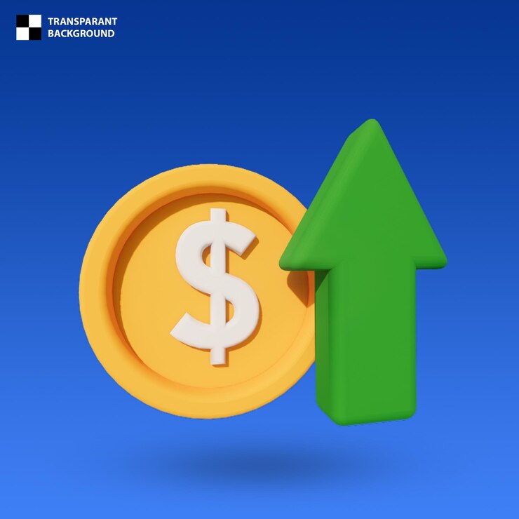 PSD monedas arriba icon 3d aislado