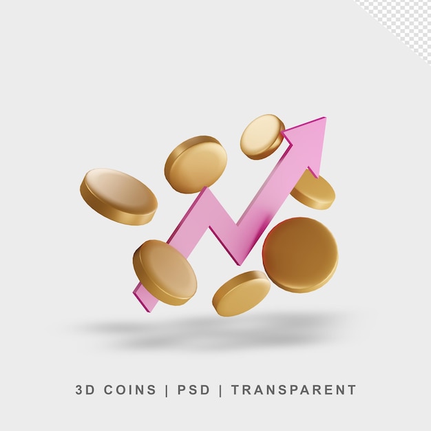PSD monedas de oro creciendo