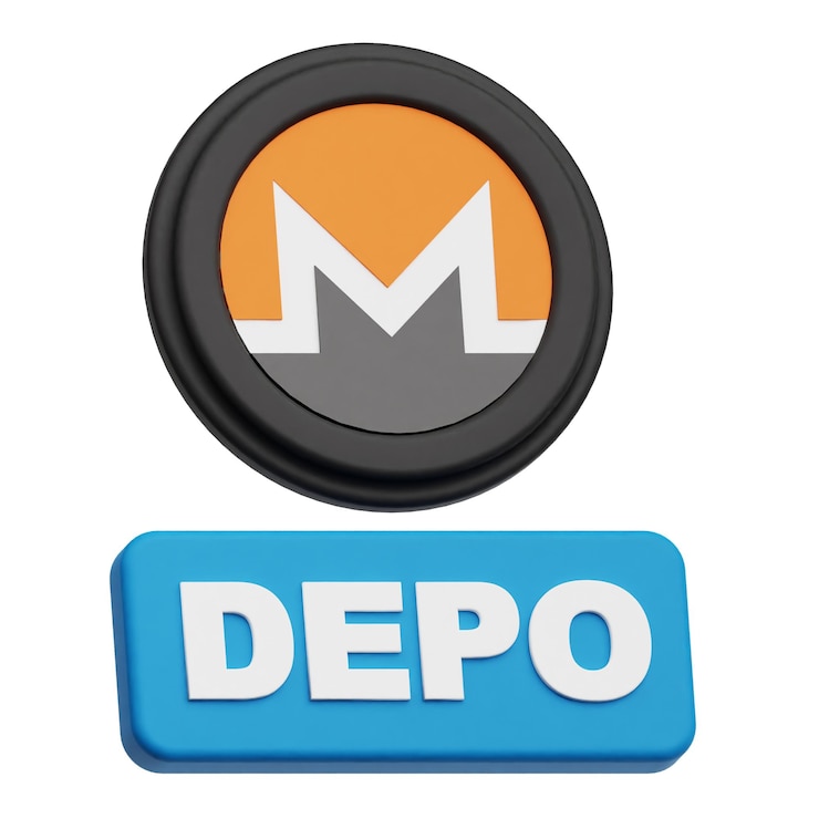 PSD monero token criptográfico icono 3d aislado en el fondo blanco