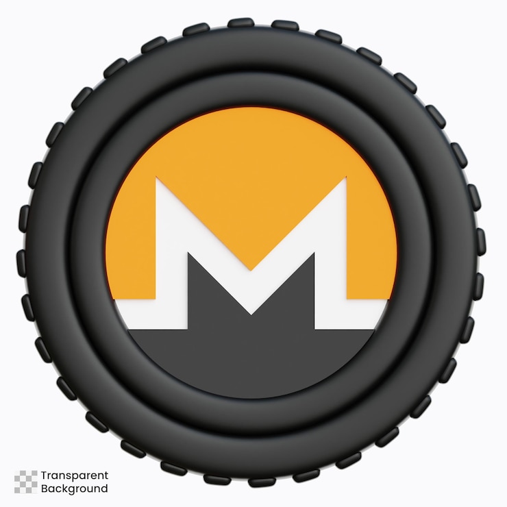 PSD monero xmr coin 3d illustration