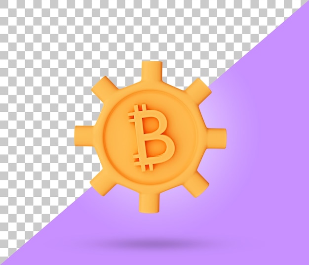 Moneta Bitcoin d'oro Concetto di finanza e investimento blockchain di criptovaluta