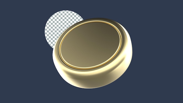 Moneta d'oro 3d render illustrazione per il concetto di investimento di denaro aziendale