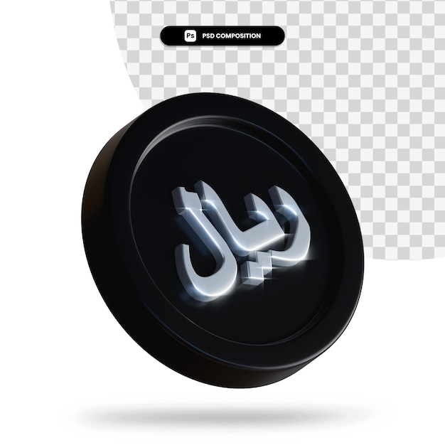 Moneta di cambio nera 3d rendering isolato