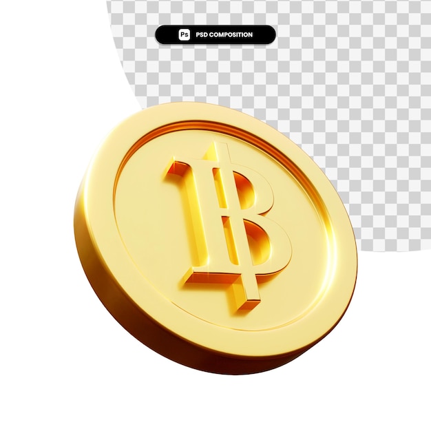 Moneta di scambio d'oro 3d rendering isolato
