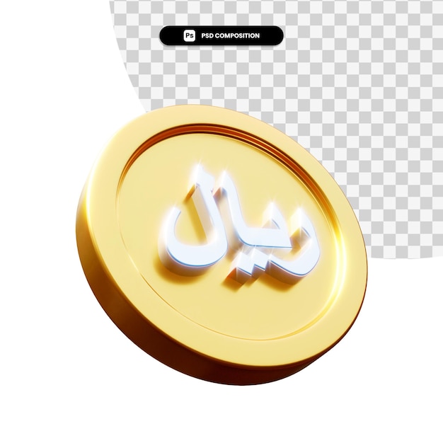 Moneta di scambio d'oro 3d rendering isolato