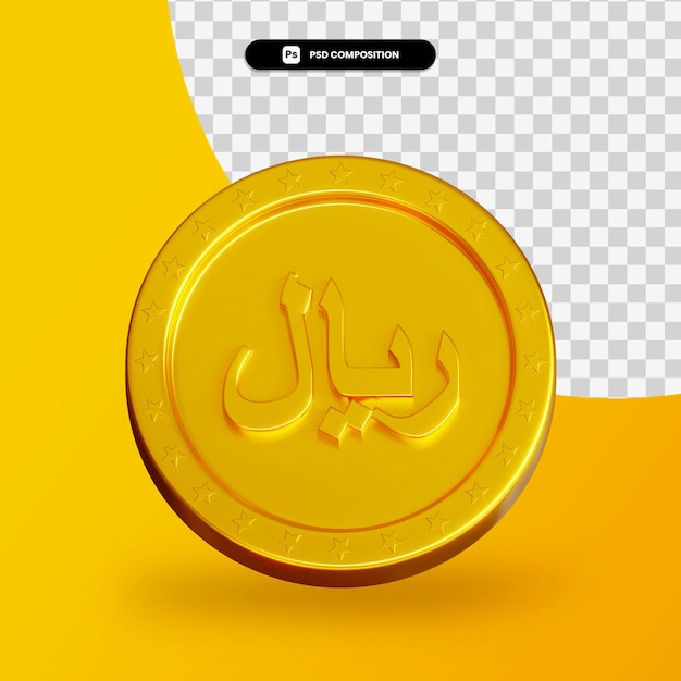Moneta di scambio d'oro 3d rendering isolato
