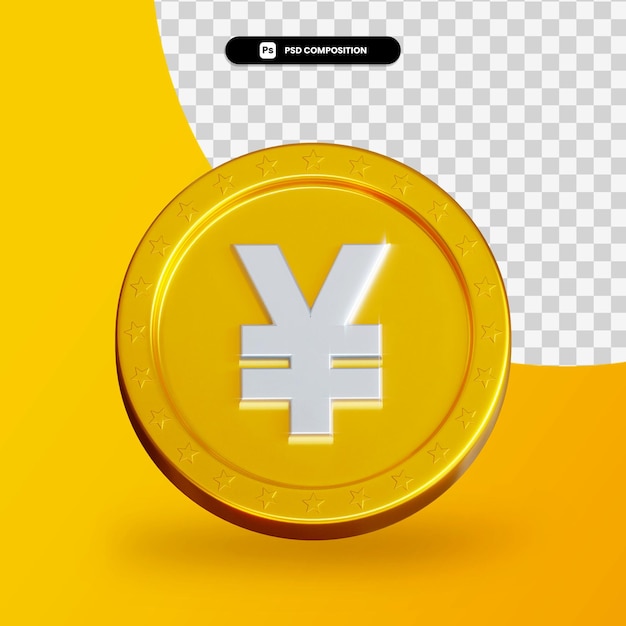 Moneta di scambio d'oro 3d rendering isolato