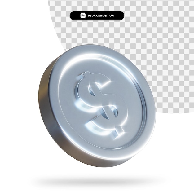 Moneta di valuta 3d rendering isolato