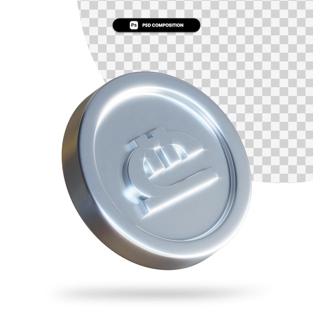 Moneta di valuta 3d rendering isolato