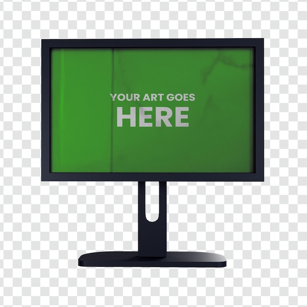 moniteur 3d png transparent