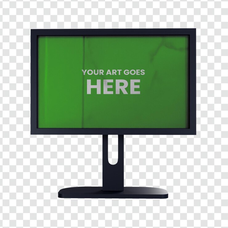 PSD monitor 3d png transparente