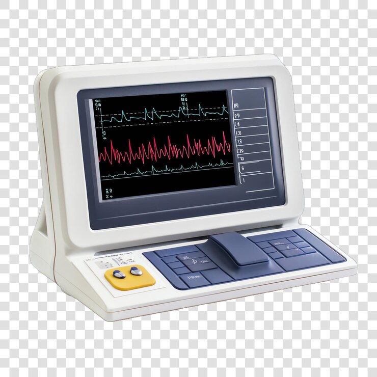 PSD monitor cardiaco medico del paziente isolato su uno sfondo trasparente