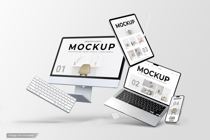 PSD un monitor de computadora blanco con la palabra garabateado en la parte inferior