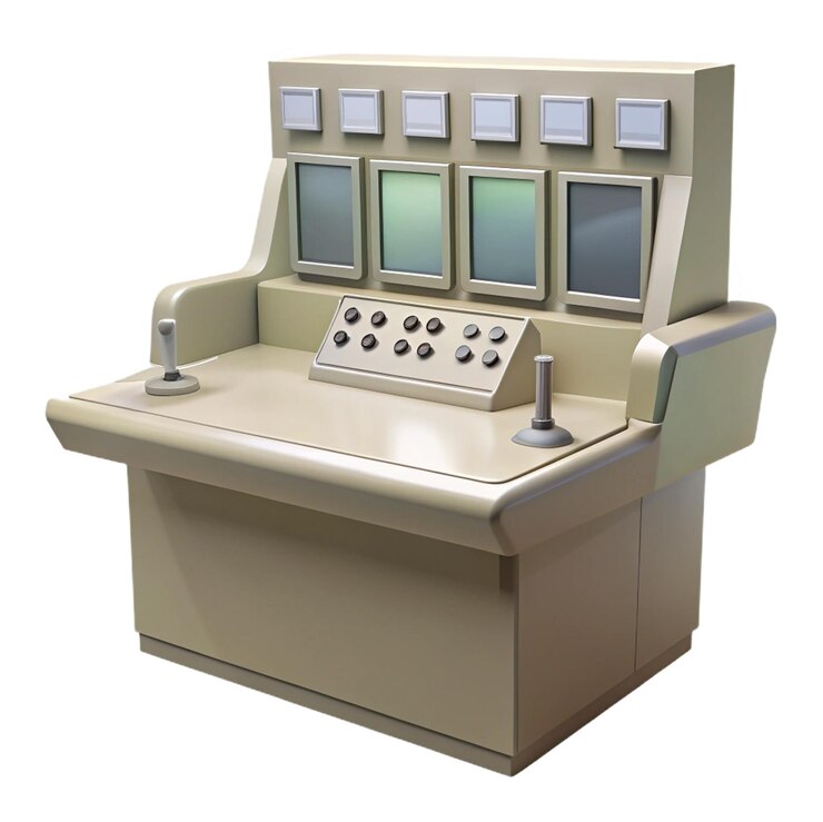 PSD un monitor de computadora con botones en él y un panel de control
