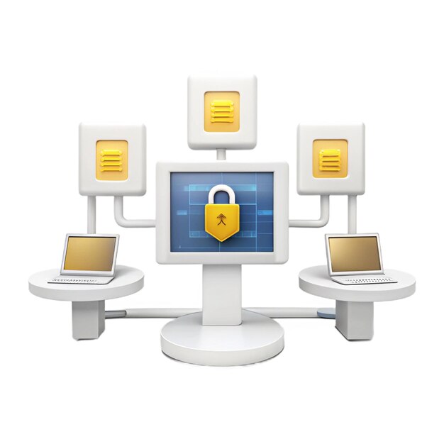 un monitor de computadora con un candado que dice candado en él