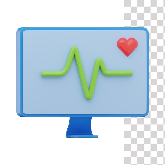 Un monitor de computadora con un corazón en él