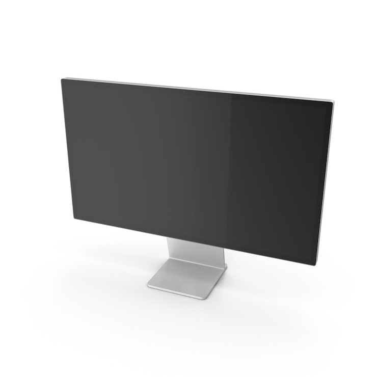 PSD monitor di computer moderno su uno sfondo bianco