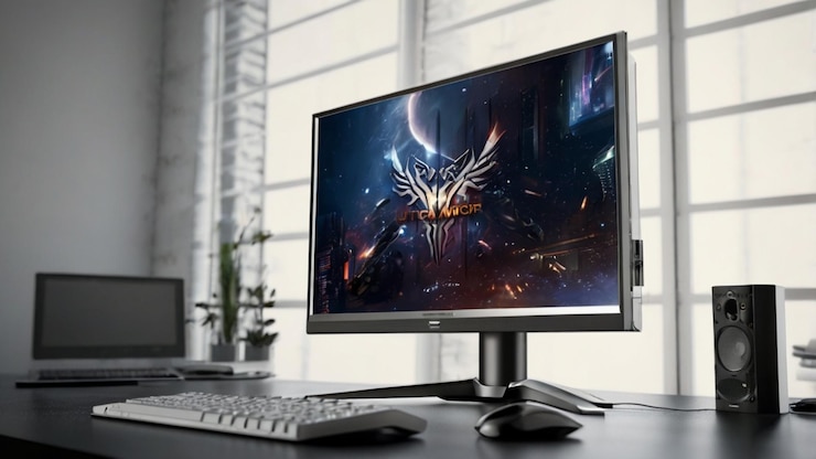 PSD monitor di gioco con sfondo trasparente