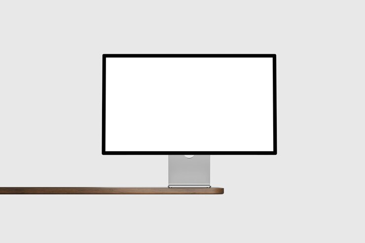 PSD monitor display mockup clear background