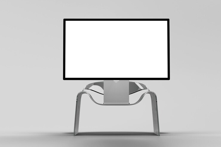PSD monitor display mockup clear background