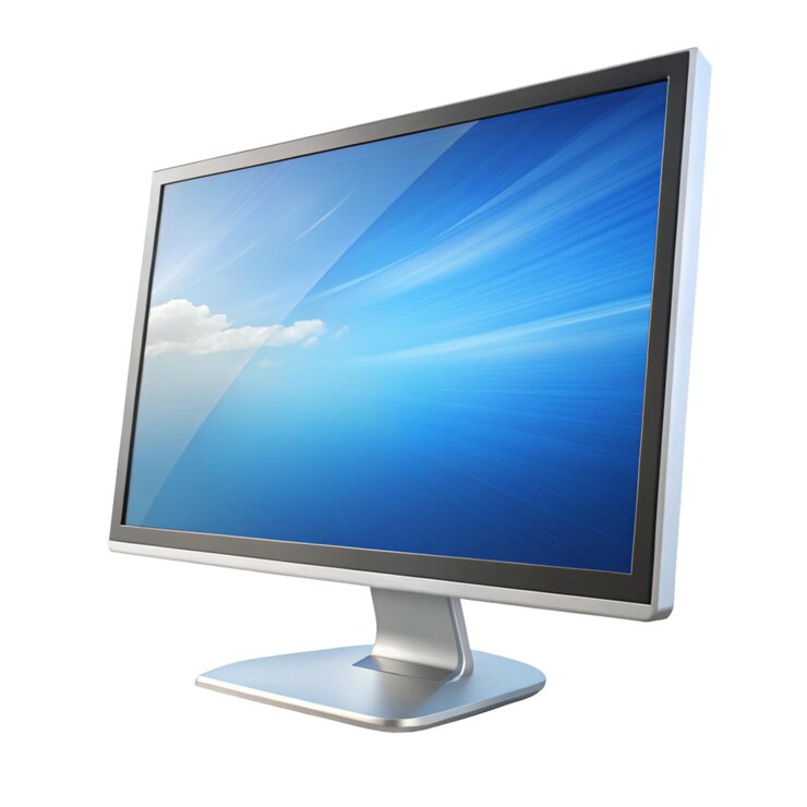 PSD el monitor está aislado sobre un fondo transparente