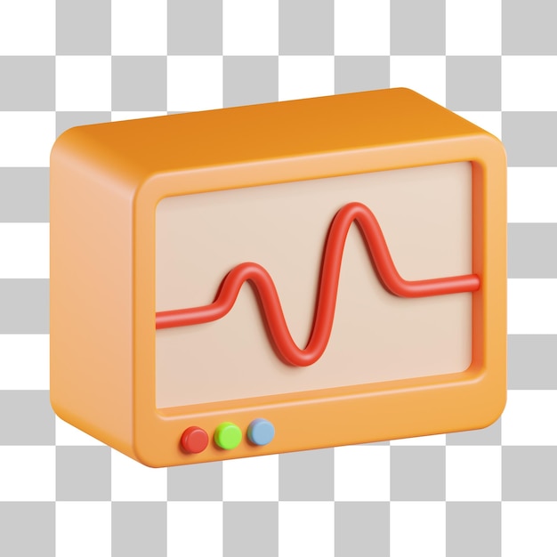 PSD monitor holter ícone 3d