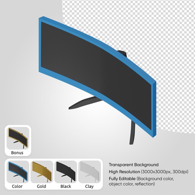 PSD monitor de juegos 3d