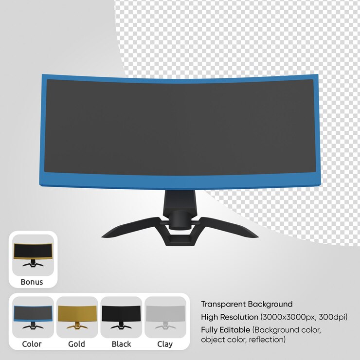 PSD monitor de juegos 3d