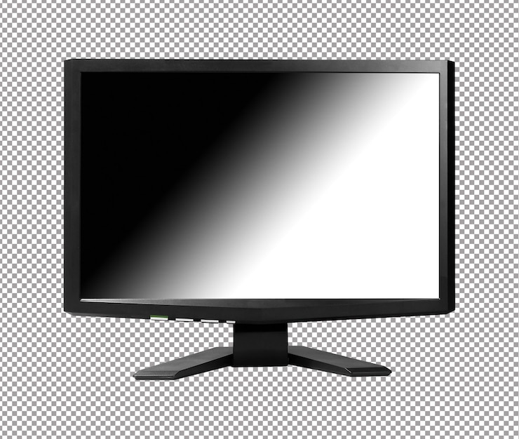 PSD monitor lcd de televisión de pantalla ancha moderna