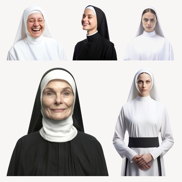 Las monjas en varias expresiones establecidas