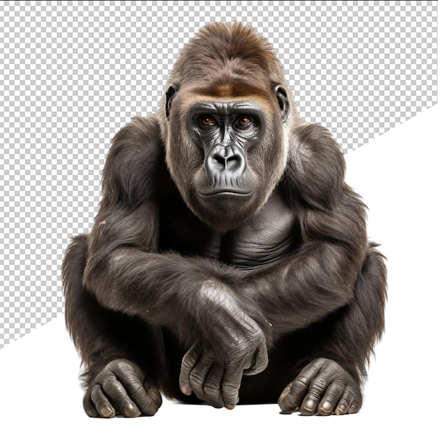 PSD a monkey that is sitting in front of a white background