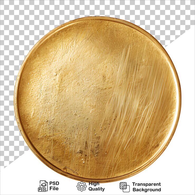 Monnaie d'or de dessin animé avec des étincelles