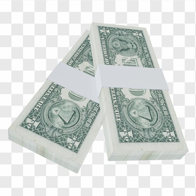 Monnaie Usa Dollar 1 : Pile De Billet De Banque Us Dollar Usa