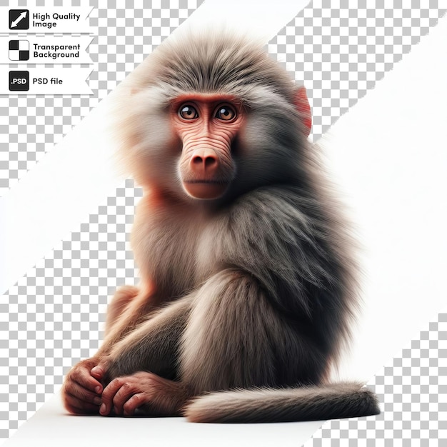 PSD un mono con una imagen de una cara que dice macaco