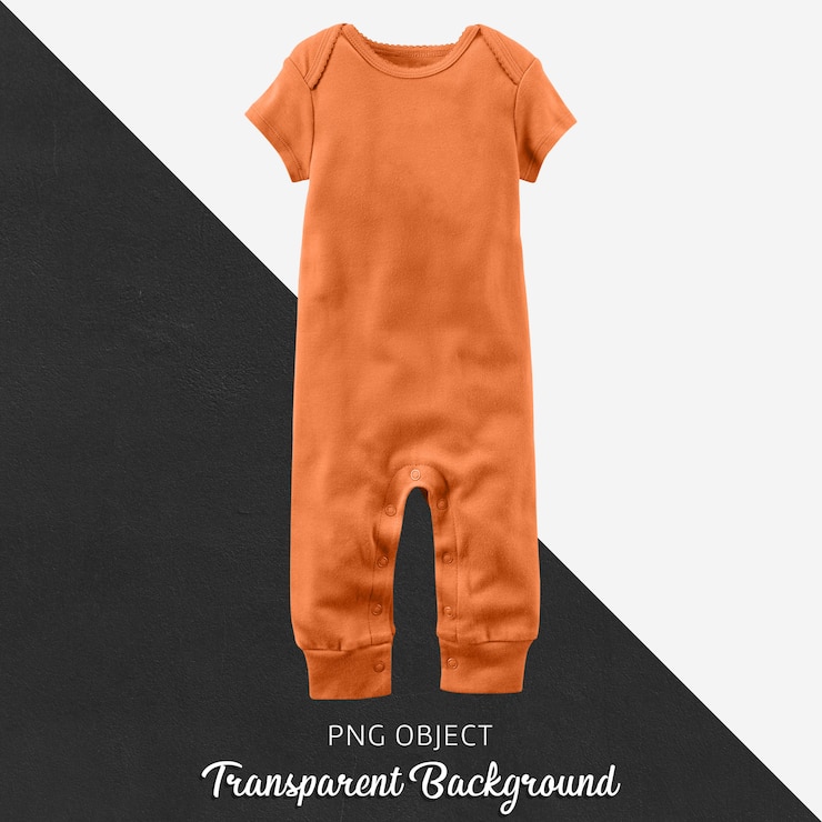 PSD mono naranja para bebé o niños en transparente.