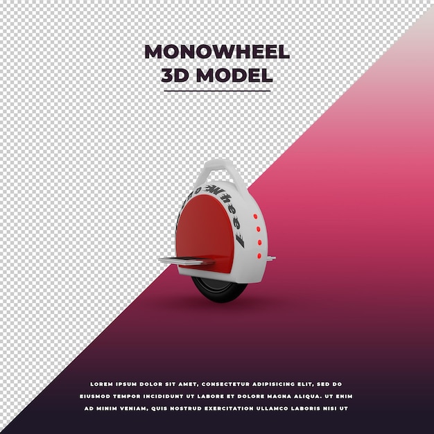 Monorueda 3d aislado