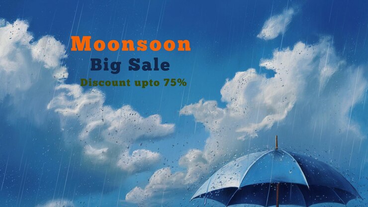 PSD monsoon season sale banner
