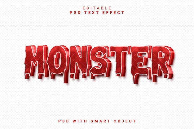 Monster 3D-Text-Effekt