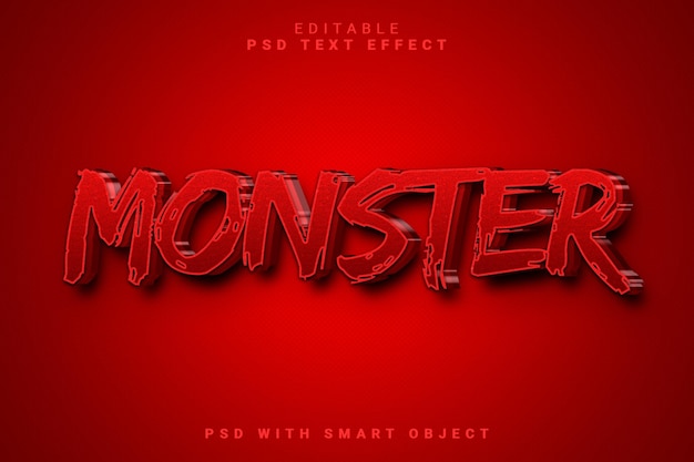 Monster 3D-Text-Effekt