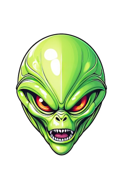 Monster-alien-kopf-illustration