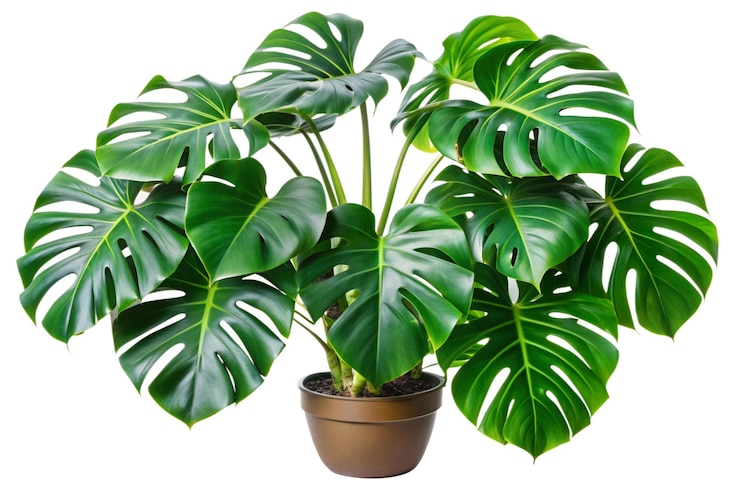 PSD monstera deliciosa isoliert auf durchsichtigem hintergrund