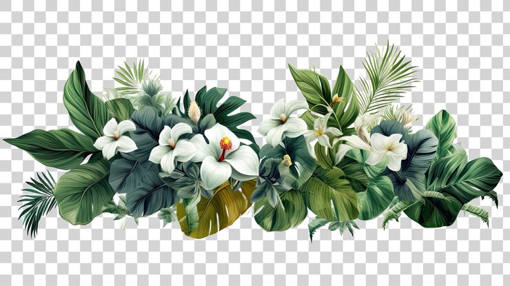 PSD monstera floral tropical folha de palmeira ai gerada