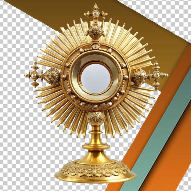 PSD monstrance católico dorado para la adoración eucarística