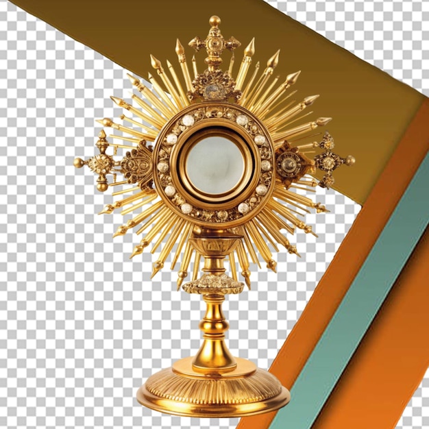 PSD monstrance católico dorado para la adoración eucarística