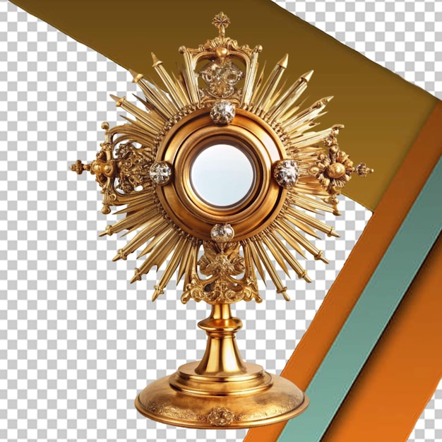 PSD monstrance católico dorado para la adoración eucarística