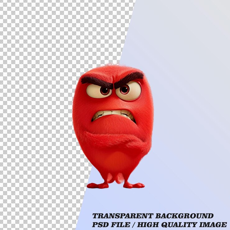 PSD monstruo 3d aislado en un archivo psd de fondo transparente