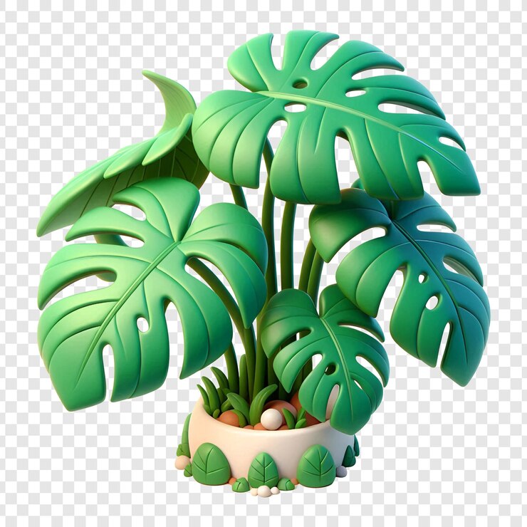 PSD monstruo 3d de dibujos animados deliciosa aislado en un fondo transparente