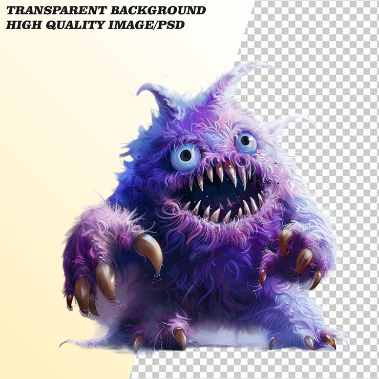 PSD monstruo en 3d en el transparente