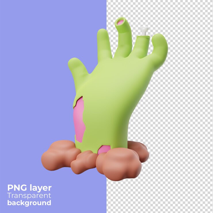 PSD monstruo aislado objeto 3d transparente sin fondo